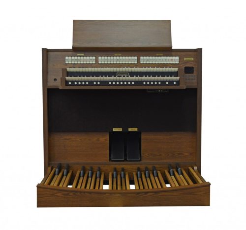Viscount Chorum S40 – Дву-мануален дигитален класически орган с ARTEM семплиране, 124 гласа, 220W усилване и елегантна дървена конзола с Tracker Action клавиатури
