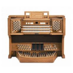   Viscount Unico 500 digitale Orgel mit 3 Manualen, 56 Registern + 7 Orchesterstimmen, 32-Tasten-Pedalwerk, Physis®-Technologie, elegante Roll-Top-Konsole