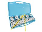 Angel AX-25N2 Glockenspiel – 25 Nickel-Stäbe, 2 Oktaven G2 bis G4, mintblauer Kunststoffkoffer, 2 Schlägel inklusive