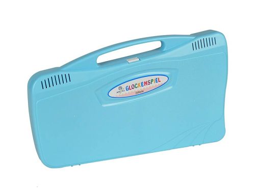 Angel AX-25N2 Glockenspiel – 25 Nickel-Stäbe, 2 Oktaven G2 bis G4, mintblauer Kunststoffkoffer, 2 Schlägel inklusive