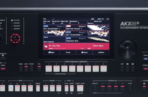 Medeli AKX10S – 61 clape PTK III, touchscreen 7”, joystick, Style Creator, intrare microfon, USB audio, Bluetooth și înregistrare audio