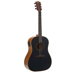   Bromo BAT9ME/BK – Chitară electro-acustică dreadnought, Tahoma Series, top din mahon solid, corp din nuc, Amara Ebony, EQ, negru