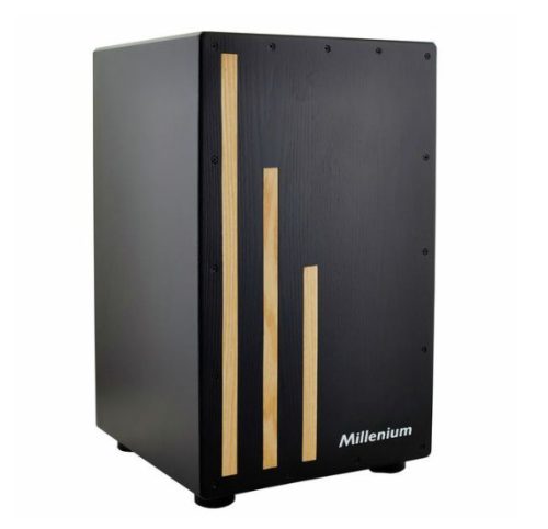 Millenium BlackBox Кахон – Кленово тяло, Плоча от подбрана върба, 2-струнов ефект, Нехлъзгащи се гумени крачета, Черен лак