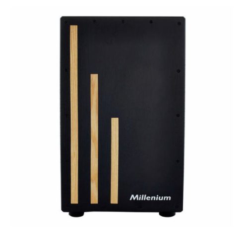 Millenium BlackBox Кахон – Кленово тяло, Плоча от подбрана върба, 2-струнов ефект, Нехлъзгащи се гумени крачета, Черен лак