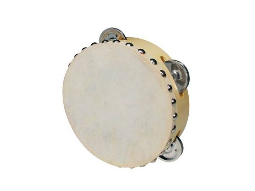 Hayman CSN-0604 Tamburină – Piele Naturală, Cadru Lemn, 6", 4 Zurgălăi