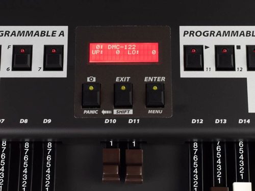 Crumar GSi DMC-122 controler MIDI dual manual – 2 x 61 clape waterfall, 20 drawbars, 6 potențiometre, USB & 4x MIDI Out – complet programabil