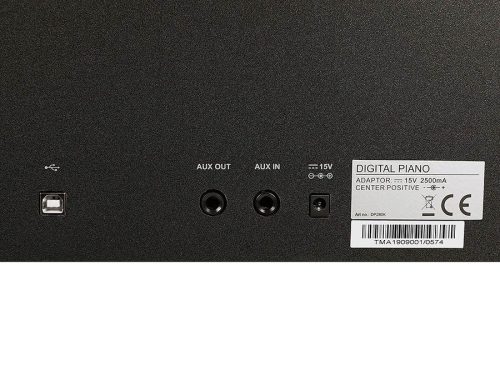 Medeli DP260BK Digitális Zongora – 88 billentyűs hammer action klaviatúra, 128 hang polifónia, beépített hangszórók, USB MIDI, fekete kivitel