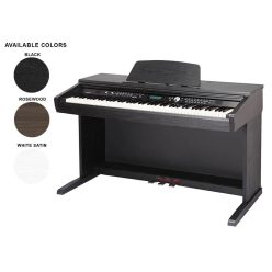   Medeli DP330/BK – Pian digital cu acompaniament, 88 clape grele hammer action, 500 voci, 200 stiluri, USB/MIDI