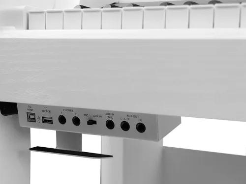 Medeli DP650KWH Forte Series 88-billentyűs Graded Hammer Action digitális zongora, hármas érzékelő (K8), 2x40W hangszórók, fehér szatén