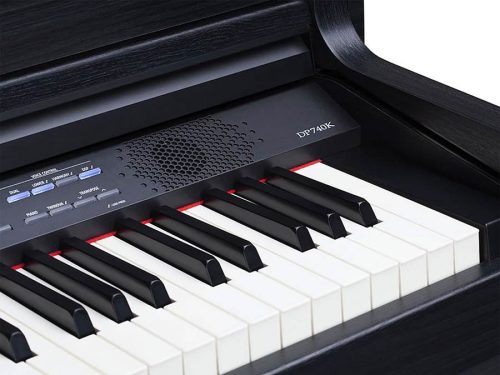 Medeli DP740KBK Forte Series 88-Tasten Graded Hammer Action Digitalpiano, Dreifachsensor, 2x65W Lautsprecher, Schwarz