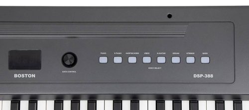 Boston DSP388BK Pian Digital de Scenă – 88 Clape cu Hammer Action, 8 Voci, USB/MIDI, 2x10W – Negru