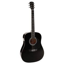   Nashville GSD-60-BK Chitară Acustică Dreadnought, Chei de Acordaj Turnate, Negru