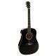 Nashville GSD-60-BK Chitară Acustică Dreadnought, Chei de Acordaj Turnate, Negru