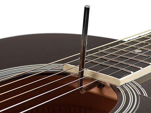 Nashville GSD-60-BK Akustische Dreadnought Gitarre, Gegossene Mechaniken, Schwarz