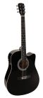  Nashville GSD-60-CEBK Chitară Acustică Dreadnought, Chei de Acordaj Turnate, Cutaway, EQ Activ, Negru