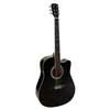  Nashville GSD-60-CEBK Chitară Acustică Dreadnought, Chei de Acordaj Turnate, Cutaway, EQ Activ, Negru