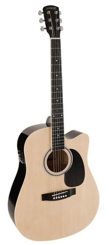 Nashville GSD-60-CENT Chitară Acustică Dreadnought, Chei de Acordaj Turnate, Cutaway, EQ Activ, Natural