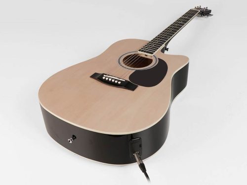 Nashville GSD-60-CENT Akustische Dreadnought Gitarre, Gegossene Mechaniken, Cutaway, Aktiver EQ, Natur