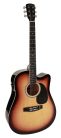 Nashville GSD-60-CESB Chitară Acustică Dreadnought, Chei de Acordaj Turnate, Cutaway, EQ Activ, Sunburst