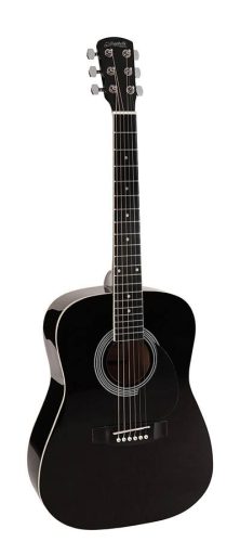 Nashville GSD-6034-BK Chitară Dreadnought 3/4 cu Chei turnate, Neagră