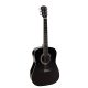 Nashville GSD-6034-BK Chitară Dreadnought 3/4 cu Chei turnate, Neagră