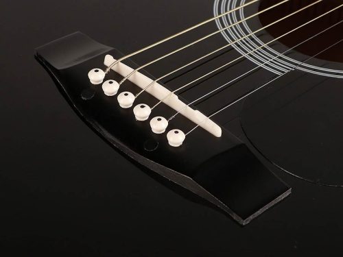 Nashville GSD-6034-BK Chitară Dreadnought 3/4 cu Chei turnate, Neagră