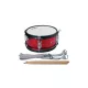 Hayman JMDR-1005 Младежки маршов барабан – 10"x5", червен корпус с бял хардуер, включва колан