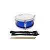 Hayman JMDR-1005BU Tobă mică de marș pentru juniori – 10"x5", finisaj albastru cu accesorii albe, curea inclusă