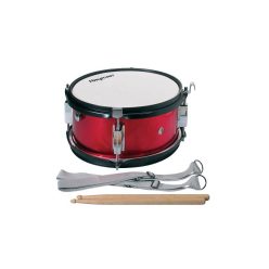   Hayman JMDR-1207 Tobă mică de marș pentru juniori – 12"x7", finisaj roșu cu accesorii albe, curea inclusă