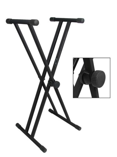 Boston KS-205 Keyboardständer – 35 cm Obere Rohre, XX-Modell, Drehverschluss, Schwarz