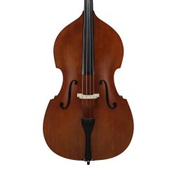   Leonardo LB-134 Kontrabass 3/4 Elementary Serie – laminiertes Korpus, Vintage Nitro-Lackierung, ebonisiertes Griffbrett, Tasche und französischer Bogen inklusive