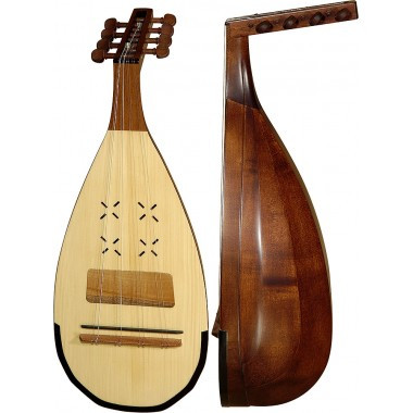 Hora M1091 Cobză Acustică cu 8 Corzi, Față din Molid Masiv, Spate și Gât din Paltin Masiv, cu Husă