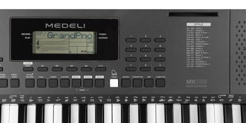 Medeli MK100 Portable Digital Keyboard – 61 Touch-Sensitive Keys, 480 Voices, USB-MIDI