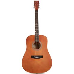 SX SD104BR, chitară acustică, finisaj maro mat