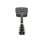 SX SD104GBK Basic1, Set Chitară Acustică, Negru, Finisaj Lucios, Dreadnought