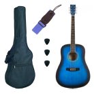 SX SD104GBUS Basic1, Akusztikus gitár szett, Kék Sunburst, Fényes felület, Dreadnought