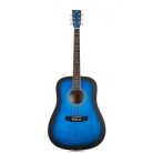 SX SD104GBUS Basic1, Akusztikus gitár szett, Kék Sunburst, Fényes felület, Dreadnought