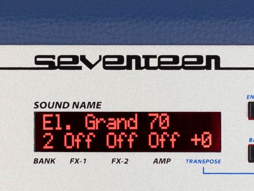 Crumar Seventeen pian digital electronic cu modelare virtuală – 73 clape hammer action, motor hibrid, tolex negru/albastru