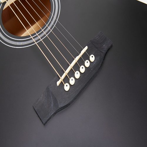 SX SD104GBK Basic2 комплект – акустична китара дредноут с черен гланц, калъф, тунер, колан и перца