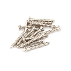   0015610049 Fender Genuine Replacement Part bass bridge mounting screws, 5 x 1", chrome, 12 pcs