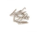 0016188049 Fender Genuine Replacement Part strap button mounting screws, 6 x 1, oval head, chrome, 12 pcs