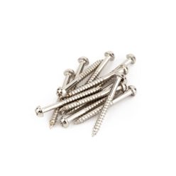   0016295049 Fender Genuine Replacement Part Jazzmaster/Telecaster pickup mounting screws, nickel, 12pcs