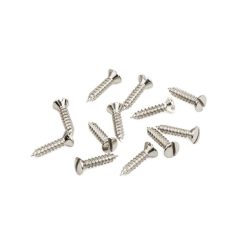   0018368049 Fender Genuine Replacement Part pickguard/control plate mounting screws, '50s era Tele, 4 x 1/2 slotted, nickel, 12 pcs