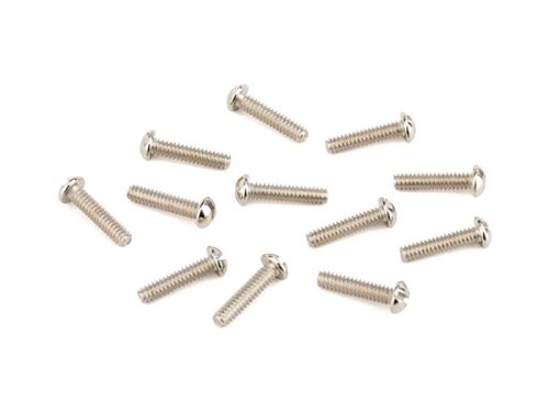 0018376049 Fender Genuine Replacement Part pickup mounting screws, slotted machine, vintage '50s Tele, 6-32 x 5/8, round head, 12 pcs