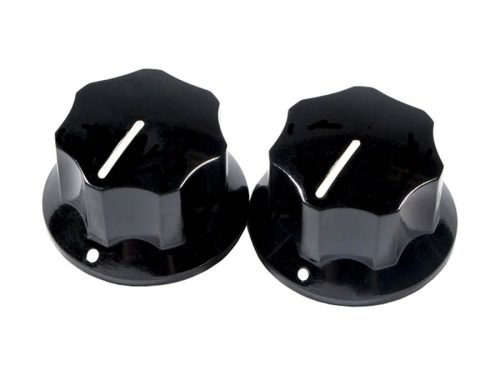 0019455049 Fender  Genuine Replacement Part knob set for Jaguar/Mustang Bass, large, black, 2 pcs