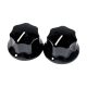 0019455049 Fender  Genuine Replacement Part knob set for Jaguar/Mustang Bass, large, black, 2 pcs