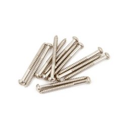   0027035049 Fender Genuine Replacement Part pickup mounting screws, vintage basses, 4 x 1-1/4 philips, nickel, 12 pcs