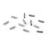 0040800049 Fender Genuine Replacement Part saddle height screws, Standard Series basses, 6-32 x 7/16 hex, nickel, 12 pcs