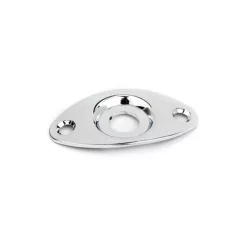  0050100049 Fender Genuine Replacement Part recessed football shaped jack plate, chrome