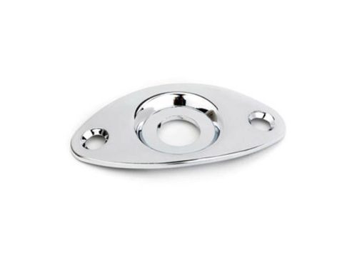 0050100049 Fender Genuine Replacement Part recessed football shaped jack plate, chrome